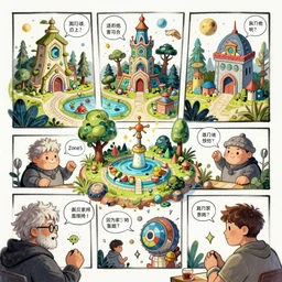 photo cartoon bd illustration comic manga painting of zone 5 1 environement : 5 fantasy environement, digital painting : 1 fat brush concept sketch artist bd enki bilal : 1 0