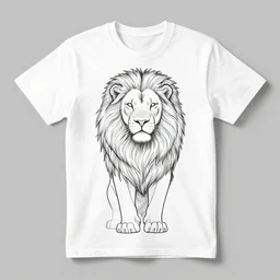 lion line art, graphic tees