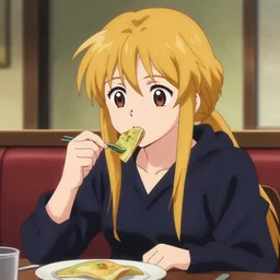 anime girl eating wamprat by luke skywalker