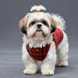 an armored shih tzu