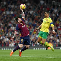 Messi dunking on Ronaldo