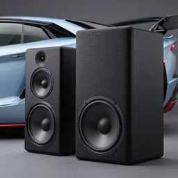 teufel rockster audio system on a lamborghini, realistic, award winning