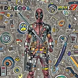 deadpool in dragon ball z, 4 k