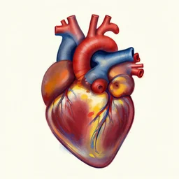 anatomical heart in the style of jackson pollock anatomically correct