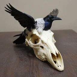 skull of a raven,