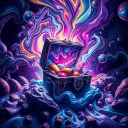 herr gringleflapper's secret stash box, digital art, psychedream, time fluid, solid, flare, excitement, extreme, hypnose effect, unbelivable details