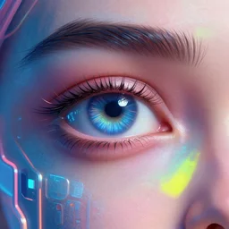 nafis, through eyes of artificial intelligence by bak, karo, high tech, detailed, concept art, realistic, trending on artstation, vibrant colors, redshift render,