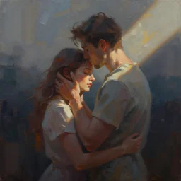 abstract digital painting about unconditional love, artstation, by ryan hewett and rhads and
