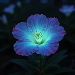 Luminescent flower blooming at twilight, cgsociety