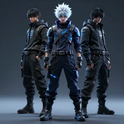 ! dream killua zoldyck streetwear, techwear, cyberpunk style outfit, scifi, blue side lighting, full body, nose piercing, detailed portrait, intricate complexity, by greg rutkowski, artgerm, ross tran, conrad roset, takato yomamoto, ilya kuvshinov. 4 k, beautiful, aesthetic octane render, aesthetic octane render, cinematic dramatic atmosphere