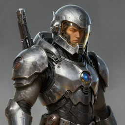 nuclear powered helmet armor, jin - roh, d & d, sci - fi, portrait, highly detailed, digital painting, trending on artstation, concept art, sharp focus, illustration, art by artgerm and greg rutkowski and magali villeneuve