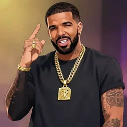 Rapper Drake in an anime