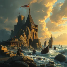 illustration by andreas achenbach trending on artstation