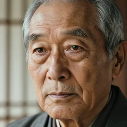 extremely old japanese man, extreme detail