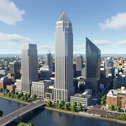 canary wharf, screenshot from simcity pc game, unreal engine, 8 k, max graphics settings