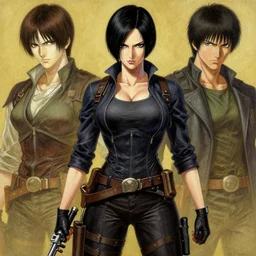 character design, resident evil, painting by j. c. leyendecker, yoji shinkawa, katayama bokuyo