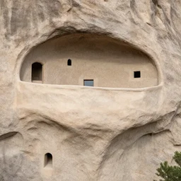 a cliff dwelling designed by Antonio Gaudi