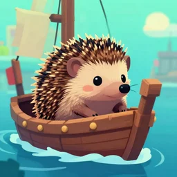 hedgehog on a ship in sea of thieves