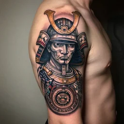 aztec samurai tattoo, magnificent