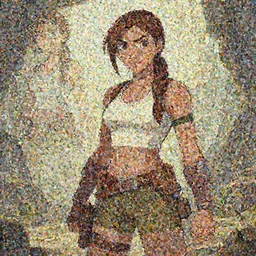 sexy beautiful lara croft, cartoon, rpg character, humblewood art style, concept art, fantasy