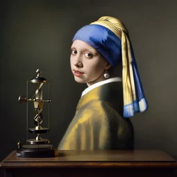 portrait of a fortune teller automata by Vermeer