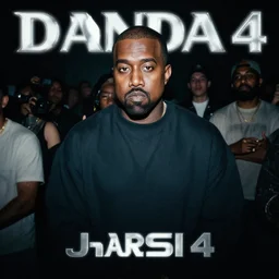 A listening party for Kanye West's upcoming album Donda 4, cinematic lighting, dark, moody