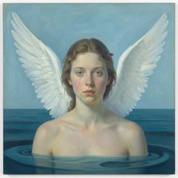portrait of ocean angel by Peter Mohrbacher and Peter Gric