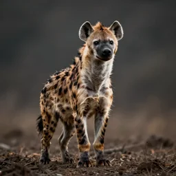 a very tall hyena