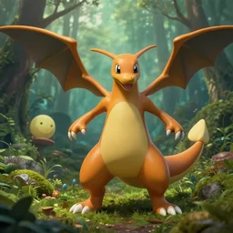 highly detailed portrait photo of a salamence in his natural environment, hyperrealistic illustration by william didier - pouget