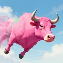 bull volume sky concept art pink