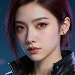 Close up portrait of a young Cyberpunk woman, hyperdetailed, artstation, cgsociety, 8k