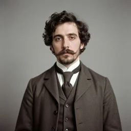 portrait of a male hipster in year 1 8 5 0, 3 5 mm photography
