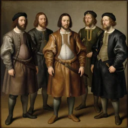 renaissance painting of people wearing streetwear