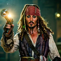 captain jack sparrow in gears of war, gears of war, gears of war, splash art, movie still, cinematic lighting, dramatic, octane render, detailed face, long lens, shallow depth of field, bokeh, anamorphic lens flare, 8 k, hyper detailed, 3 5 mm film grain