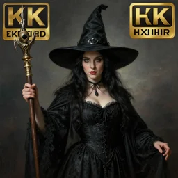 a beautiful immaculate majestic h-res painting of the witch by Franz Xaver Winterhalter high detail, award winning hyperrealistic, photorealistic, octante render, elegant, cinematic, high textures, hyper sharp, 8k, insanely detailed and intricate, graphic design, cinematic atmosphere, hypermaximalist, hyper realistic, super detailed, 4k HDR hyper realistic high quality