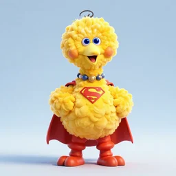 Big Bird dressed as Superman