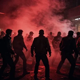 A photo of a riot, 8K concept art, shot on Kodak Ektar, red, menacing