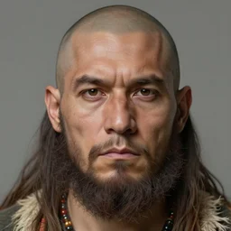 realistic detailed face portrait of a rugged beast animalistic shaman by alphonse mucha, ayami kojima, amano, greg hildebrandt, and mark brooks, male, masculine, art nouveau, neo - gothic, gothic, character concept design