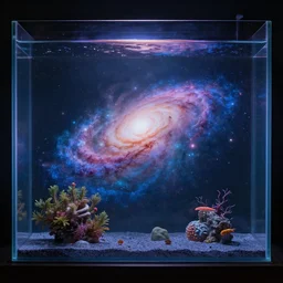 a fish tank galaxy, trending on artstation, 4 k, 8 k, unreal engine, octane render, highly detailed, high quality