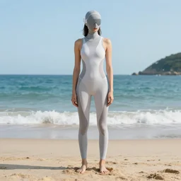 futuristic beach wear from 2 0 5 0, product shot, ocean colour palette