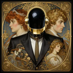 symmetry!! portrait of Daft Punk!, intricate, elegant, highly detailed, digital painting, artstation, concept art, smooth, sharp focus, illustration, art by artgerm and greg rutkowski and alphonse mucha