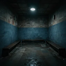 water park backrooms. moody, melanchonic. big fov