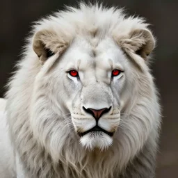 lion. white mane. red eyes. digital painting, detailed, 8 k, trending on artstation, smooth, sharp focus artwork by mark arian, artgerm, mark keathley, greg rutkowski