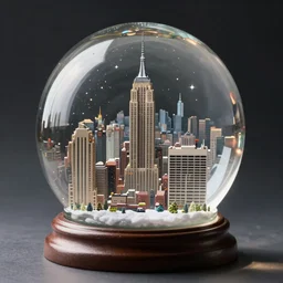 snow globe of new york city, artstation, photorealism
