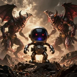 Sponebob in Doom eternal slaying demons, amazing cover art, no text