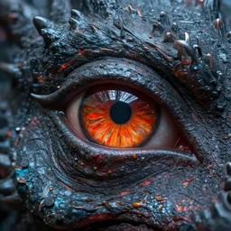 hyper realistic dragons eye