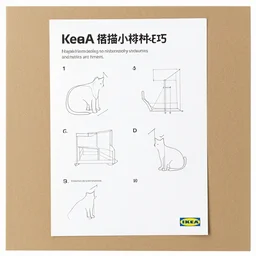 ikea instructions documentation paper, how to assemble a cat