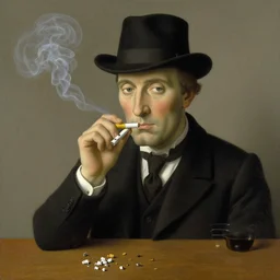 cigarette by rene magritte