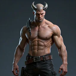 cyberpunk portrait of muscular demon from moon knight, au naturel, hyper detailed, digital art, trending in artstation, cinematic lighting, studio quality, smooth render, unreal engine 5 rendered, octane rendered, art style by pixar dreamworks warner bros disney red dead redemption far cry doom cyberpunk 2 0 7 7 marvel comics and overwatch.