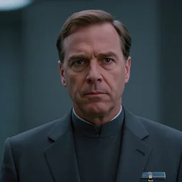 1 9 8 0 s film still portrait of a stern looking executive manager, corporate headshot, science fiction atmosphere, suit uniform, ridley scott, film still, screenshot of a movie